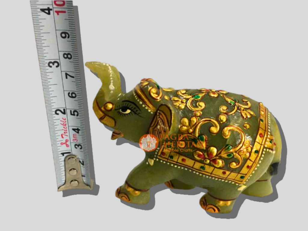 Exclusive Green Pizer Jumbo Elephant Sculpture